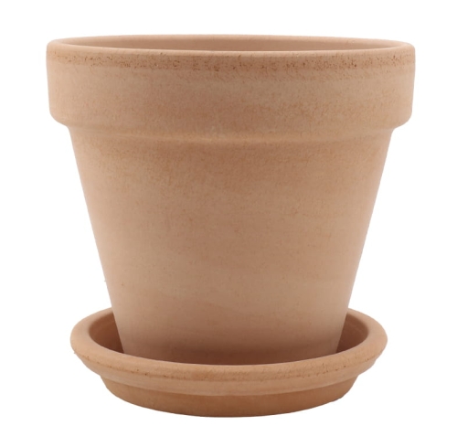 DEGREA Doniczka Ceramiczna Terakota VASO ARENA D15 cm + Podstawek D13 cm