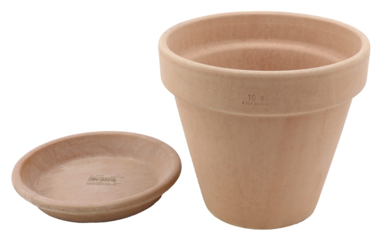 DEGREA Doniczka Ceramiczna Terakota VASO ARENA D15 cm + Podstawek D13 cm
