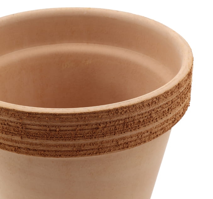 DEGREA Doniczka Ceramiczna Terakota VASO ARENA GRAFFIATO D19 cm + Podstawek D17 cm