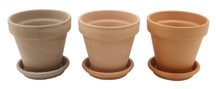 DEGREA Doniczka Ceramiczna Terakota VASO ARENA GRAFFIATO D19 cm + Podstawek D17 cm