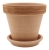 DEGREA Doniczka Ceramiczna Terakota VASO ARENA GRAFFIATO D17 cm + Podstawek D15 cm