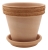 DEGREA Doniczka Ceramiczna Terakota VASO ARENA GRAFFIATO D17 cm + Podstawek D15 cm