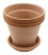 DEGREA Doniczka Ceramiczna Terakota VASO ARENA GRAFFIATO D15 cm + Podstawek D13 cm