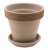 DEGREA Doniczka Ceramiczna Terakota VASO VULCANO GRAFFIATO D15 cm + Podstawek D13 cm