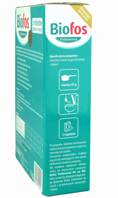 BIOFOS Bakterie do Szamba Oczyszczalni 1kg + WC ŻEL 500ml