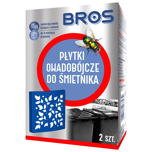 BROS Płytki Owadobójcze do śmietnika 2szt.