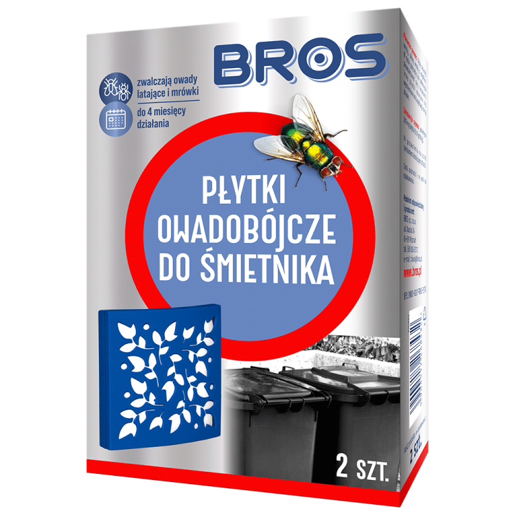 BROS Płytki Owadobójcze do śmietnika 2szt.