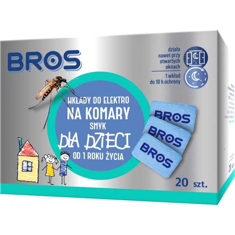BROS Wkłady do Elektro na Komary dla Dzieci 20szt