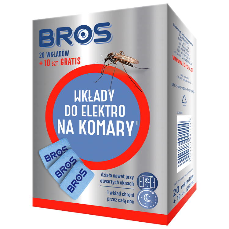 BROS Wkłady do Elektro na Komary 20szt