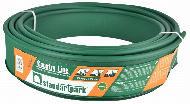 Obrzeże 9m ZIELONE 10cm trawnikowe Country Line