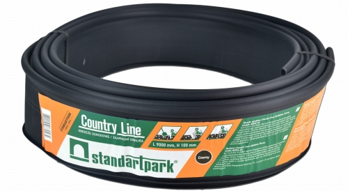 Obrzeże 9m CZARNE 10cm trawnikowe Country Line