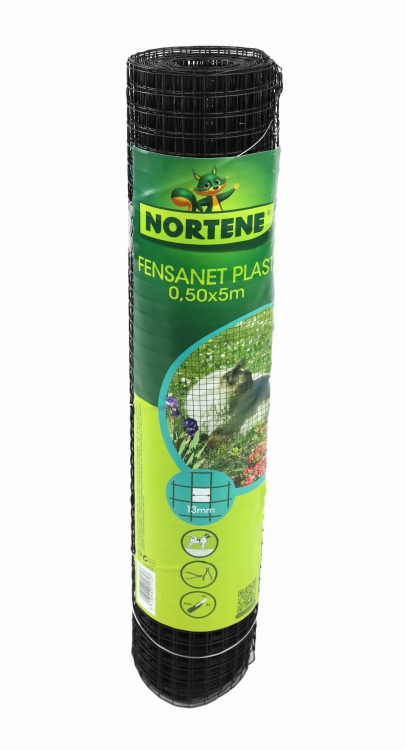 Nortene Siatka Metalowa Fensanet Plast 0,5x5m 13mm 0,9mm Antracyt