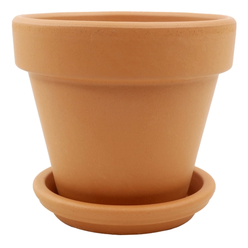 DEGREA Doniczka Ceramiczna Terakota VASO D13 cm + Podstawek D11 cm
