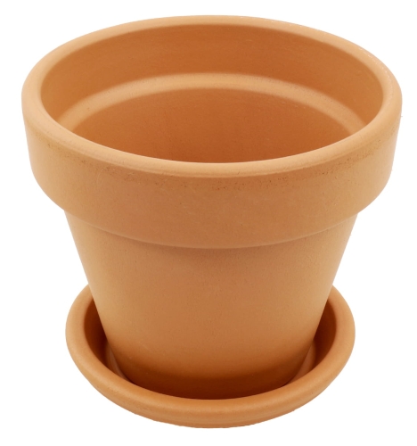DEGREA Doniczka Ceramiczna Terakota VASO D13 cm + Podstawek D11 cm