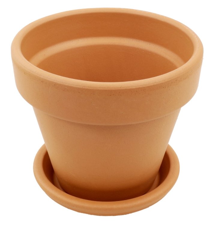 DEGREA Doniczka Ceramiczna Terakota VASO D13 cm + Podstawek D11 cm