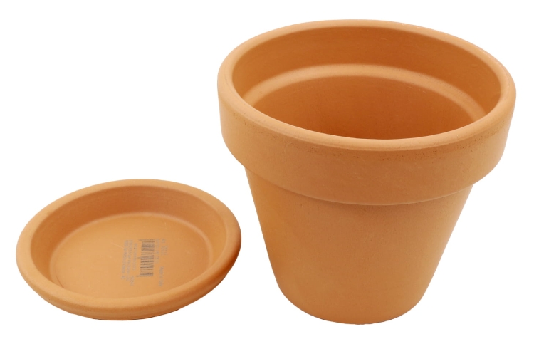 DEGREA Doniczka Ceramiczna Terakota VASO D13 cm + Podstawek D11 cm