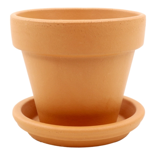 DEGREA Doniczka Ceramiczna Terakota VASO D11 cm + Podstawek D11 cm
