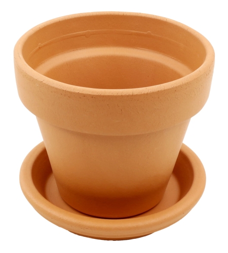 DEGREA Doniczka Ceramiczna Terakota VASO D11 cm + Podstawek D11 cm