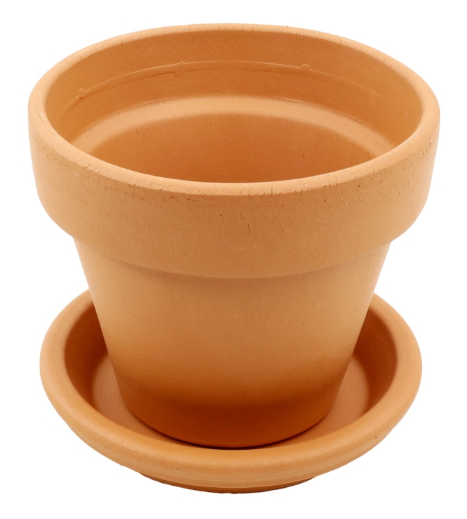 DEGREA Doniczka Ceramiczna Terakota VASO D11 cm + Podstawek D11 cm