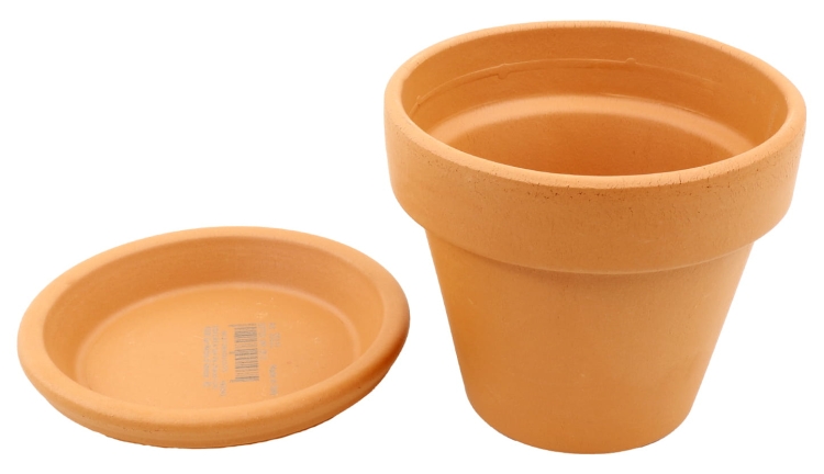 DEGREA Doniczka Ceramiczna Terakota VASO D11 cm + Podstawek D11 cm