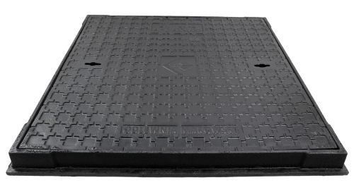 Właz AK DN600 A15 600x600 H50 żeliwny kwadratowy Kanalizacyjny Pokrywa Studzienki Szamba (zew. 660mm)