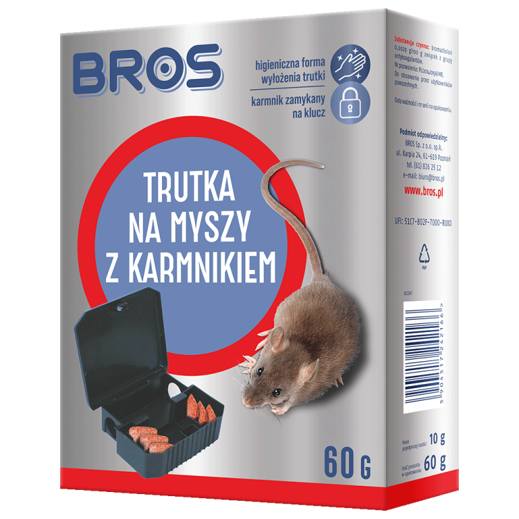 Bros Trutka na myszy z karmnikiem