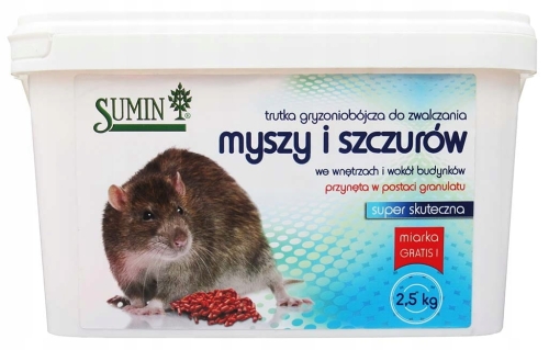 Sumin Trutka Granulat na Myszy i Szczury 2,5kg