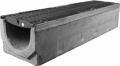 Kanał DN200 H210 D400 21x26x100[cm] Odwodnienie Liniowe korytko betonowe wzmacniane / ruszt żeliwny
