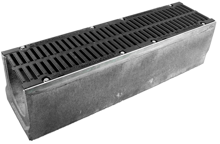 Kanał DN200 H210 D400 21x26x100[cm] Odwodnienie Liniowe korytko betonowe wzmacniane / ruszt żeliwny