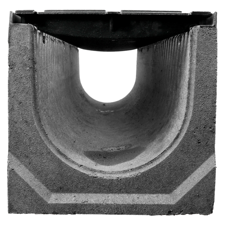 Kanał DN200 H260 D400 26x26x100[cm] Odwodnienie Liniowe korytko betonowe wzmacniane / ruszt żeliwny