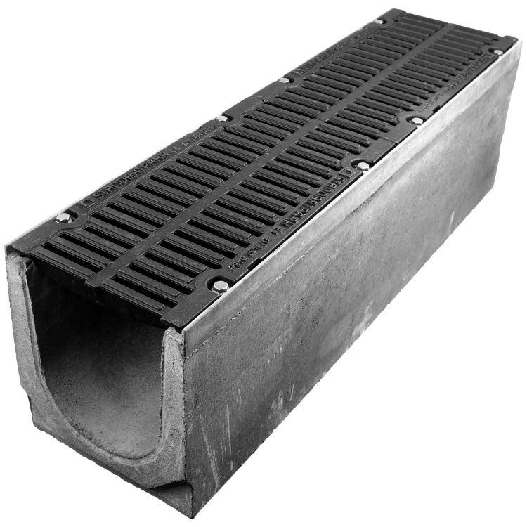 Kanał DN200 H310 D400 31x26x100[cm] Odwodnienie Liniowe korytko betonowe wzmacniane / ruszt żeliwny