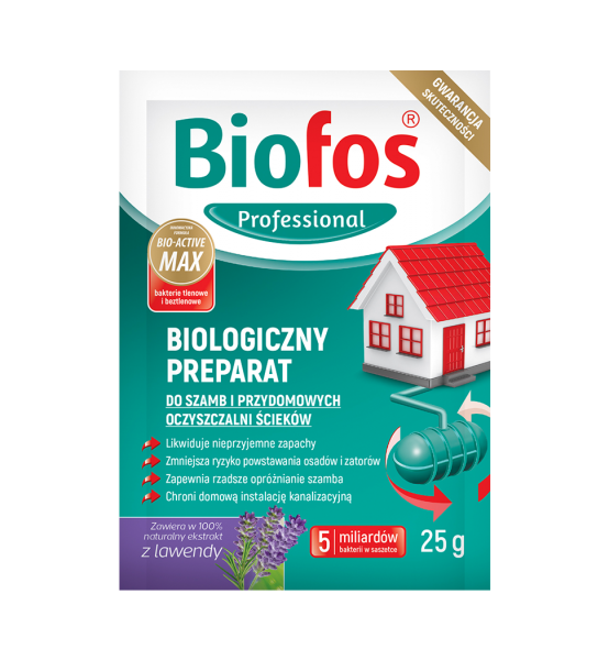Biofos Professional Biologiczny preparat do szamb i przydomowych oczyszczalni saszetki 18 szt. 25g