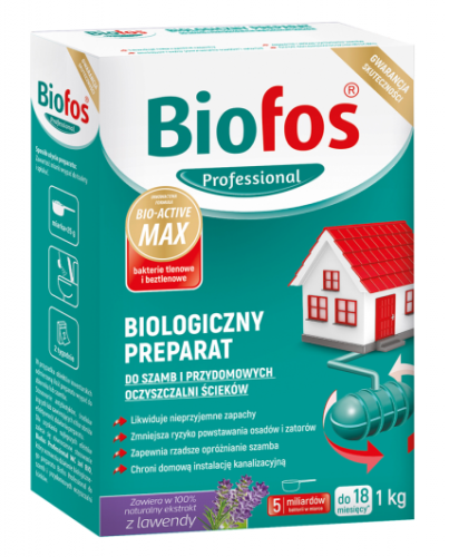 Biofos Professional Biologiczny preparat do szamb i przydomowych oczyszczalni proszek 1kg