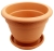 DEGREA Doniczka Ceramiczna Terakota Zdobiona CAMPANA D32 cm + Podstawek D25 cm