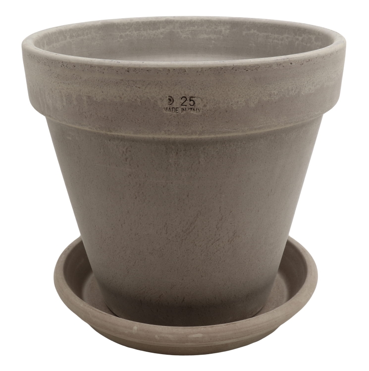 DEGREA Doniczka Ceramiczna Terakota VASO VULCANO D25 cm + Podstawek D23 cm
