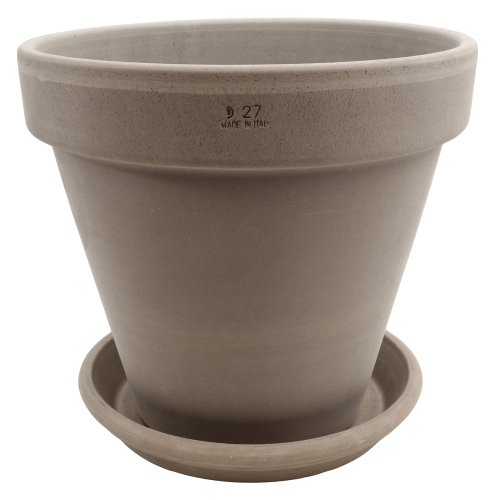 DEGREA Doniczka Ceramiczna Terakota VASO VULCANO D27 cm + Podstawek D23 cm