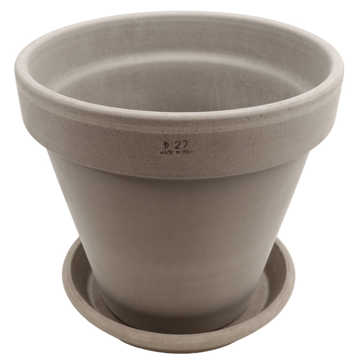 DEGREA Doniczka Ceramiczna Terakota VASO VULCANO D27 cm + Podstawek D23 cm