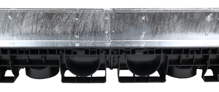 Kanał Szczelinowy H120 DN100 C250 12x16x100[cm] korytko plastikowe z nakładką szczelinową / stal ocynkowana