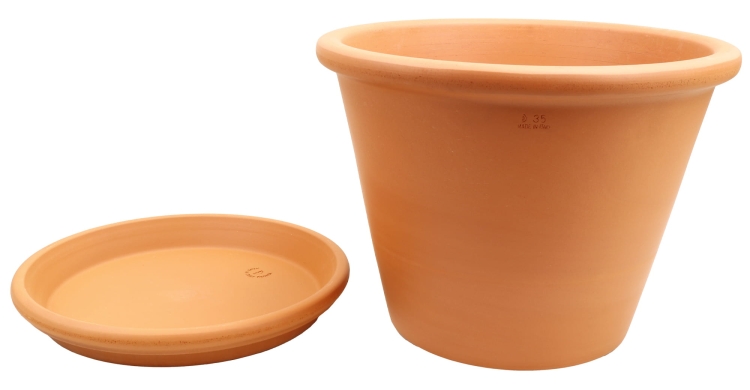 DEGREA Doniczka Ceramiczna VASO POMPEI D35 + Podstawek D31 cm