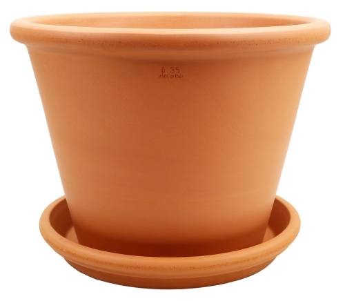 DEGREA Doniczka Ceramiczna VASO POMPEI D35 + Podstawek D31 cm