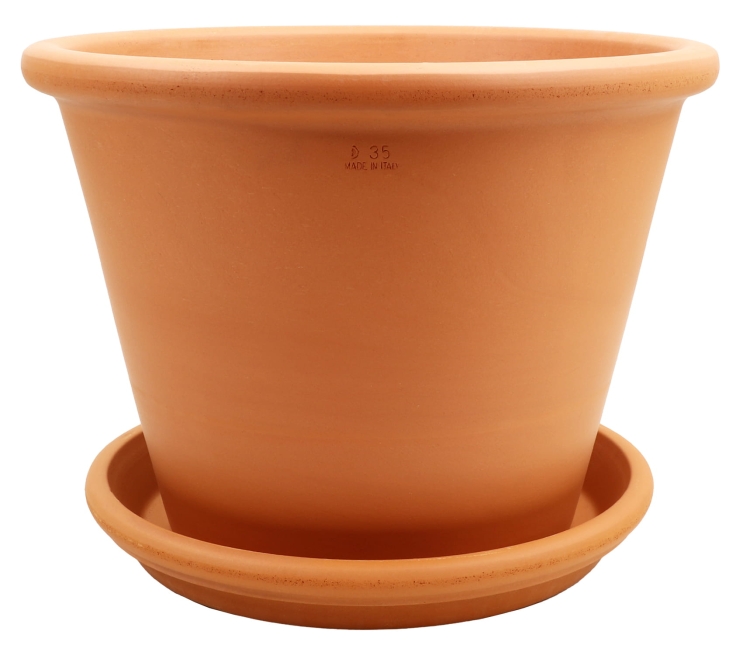 DEGREA Doniczka Ceramiczna VASO POMPEI D35 + Podstawek D31 cm