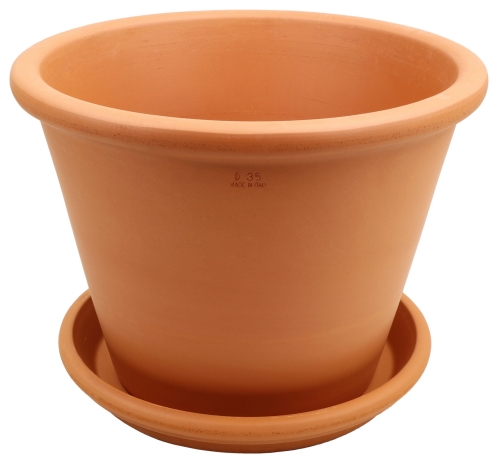 DEGREA Doniczka Ceramiczna VASO POMPEI D35 + Podstawek D31 cm
