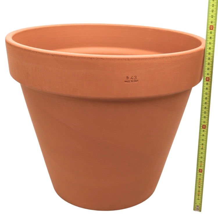 DEGREA Doniczka Włoska VASO D43 Ceramiczna Terakota 43cm Prosta Klasyczna