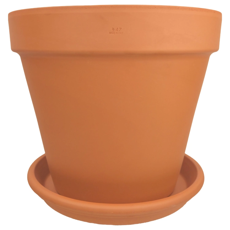 DEGREA Doniczka Włoska VASO D47 Ceramiczna Terakota 47cm Prosta Klasyczna