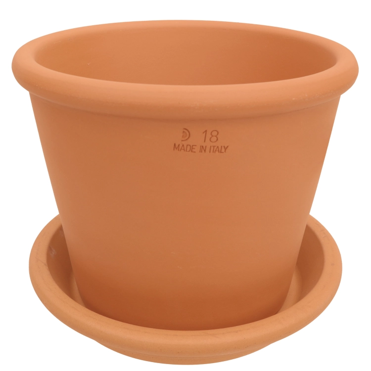DEGREA Doniczka Włoska VASO CILINDRO D18 Ceramiczna Terakota Prosta 18cm