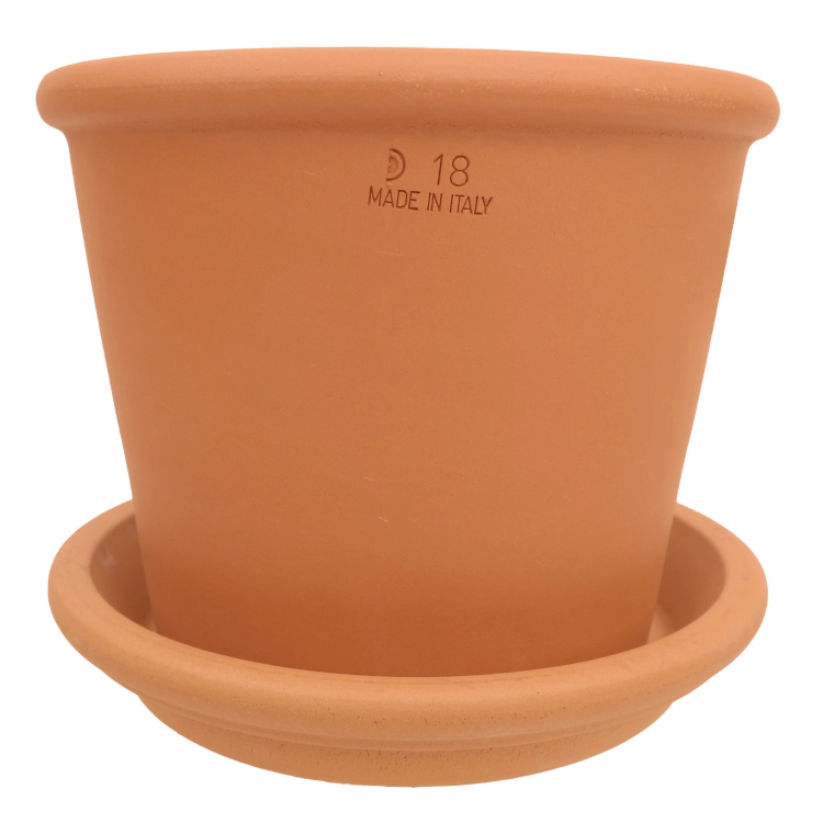 DEGREA Doniczka Włoska VASO CILINDRO D18 Ceramiczna Terakota Prosta 18cm