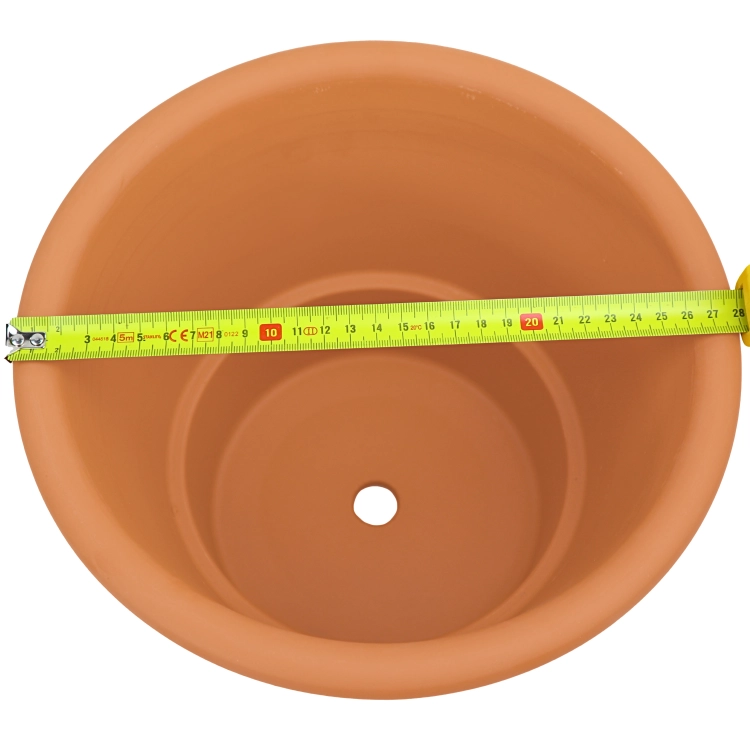 DEGREA Doniczka Włoska VASO CILINDRO D28 Ceramiczna Terakota Prosta 28cm
