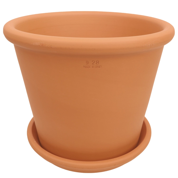 DEGREA Doniczka Włoska VASO CILINDRO D28 Ceramiczna Terakota Prosta 28cm
