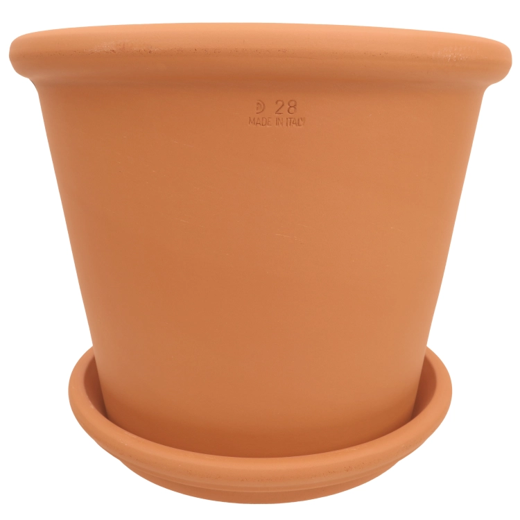 DEGREA Doniczka Włoska VASO CILINDRO D28 Ceramiczna Terakota Prosta 28cm
