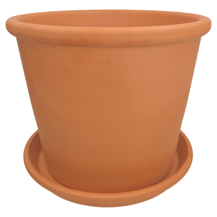 DEGREA Doniczka Włoska VASO CILINDRO D48 Ceramiczna Terakota Prosta 48cm
